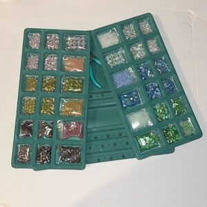 2 Boxes Three Springs Glass Bead & Tools Kits Metallic Pastel & Jewel Tone